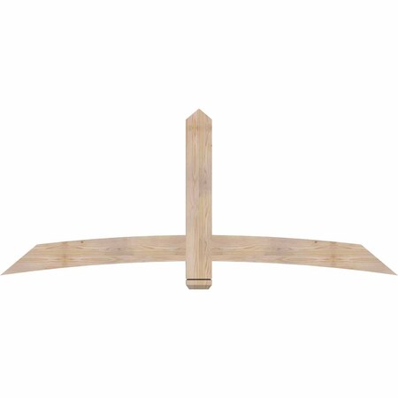 Ekena Millwork Bellingham Smooth Timber Gable Bracket, Douglas Fir, 84"W x 35"H x 1 1/2"D x 5 1/2"F, 10/12 Pitch GBW084X35X0206BEL00SDF